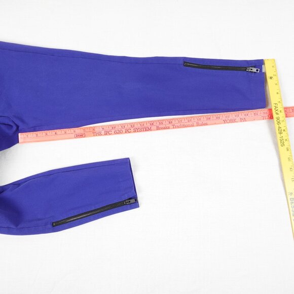 rag & bone Simone Slim Stretch Zipper Pants Electric Blue Women's 10 - Picture 10 of 10
